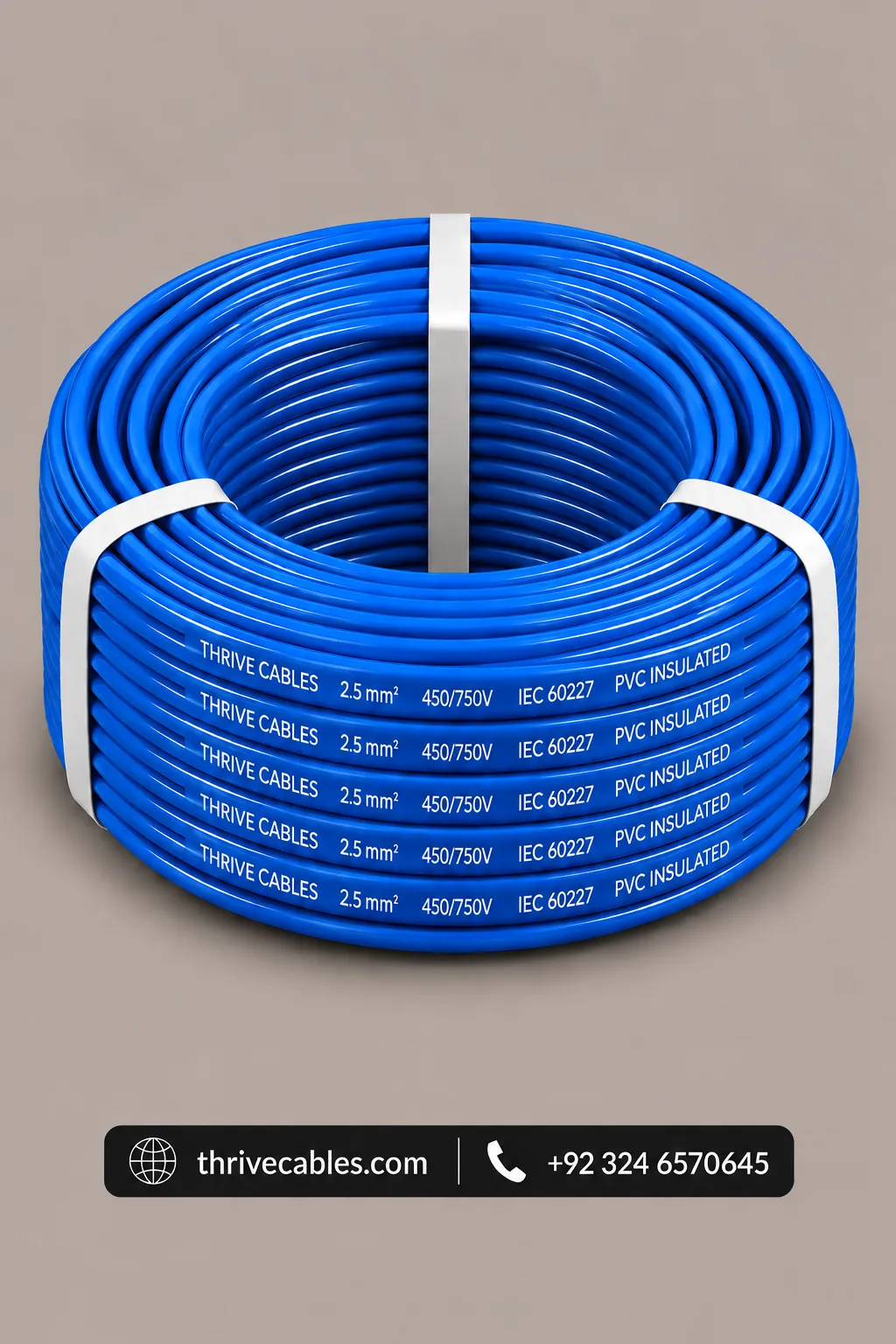 2.5 mm² Single Core Copper 3 Close-up of 2.5 mm2 stranded copper conductor with insulation stripped back
