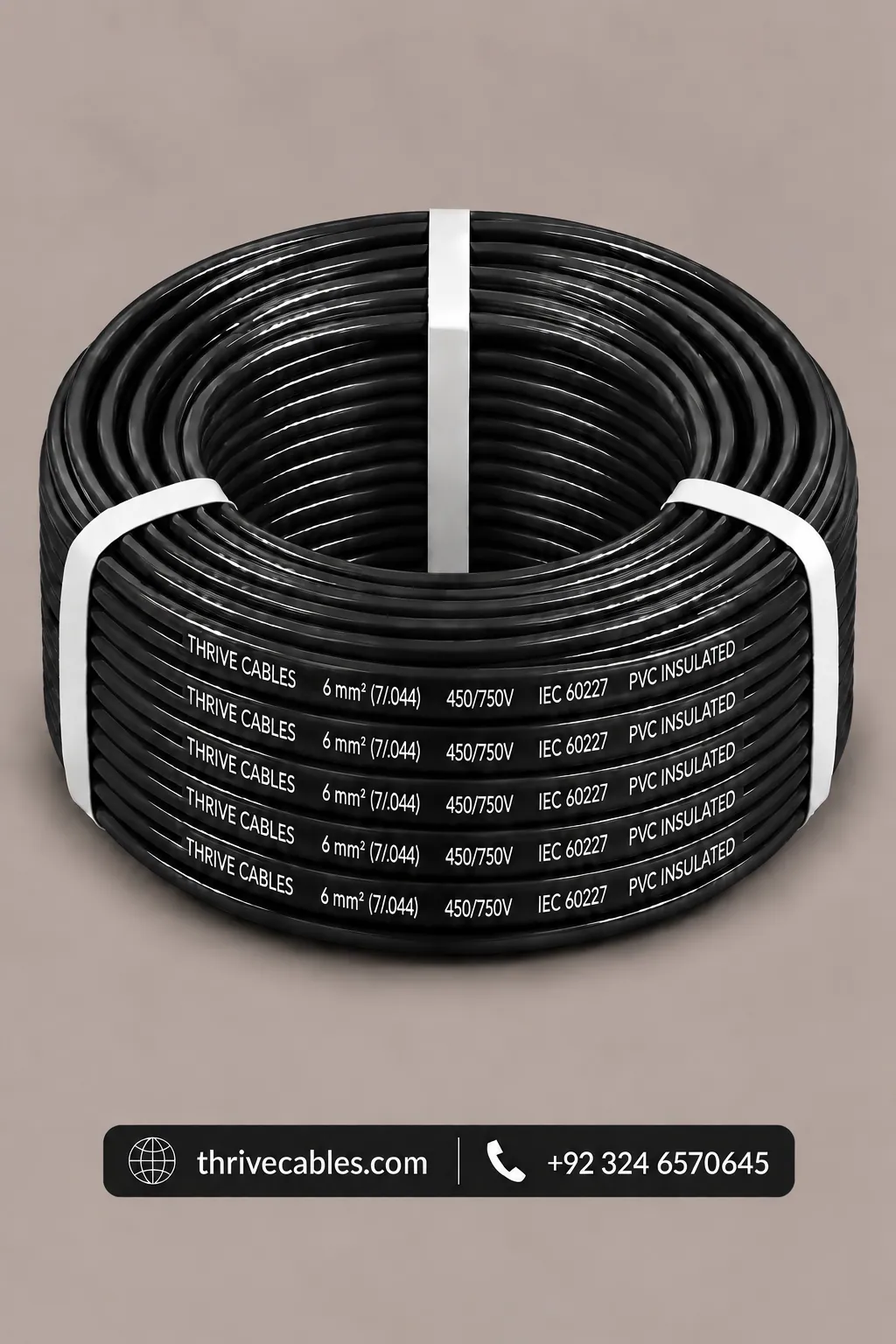 7/.044 Single Core Copper 2 Thrive Cables 7/44 wire used as the main line at a distribution board