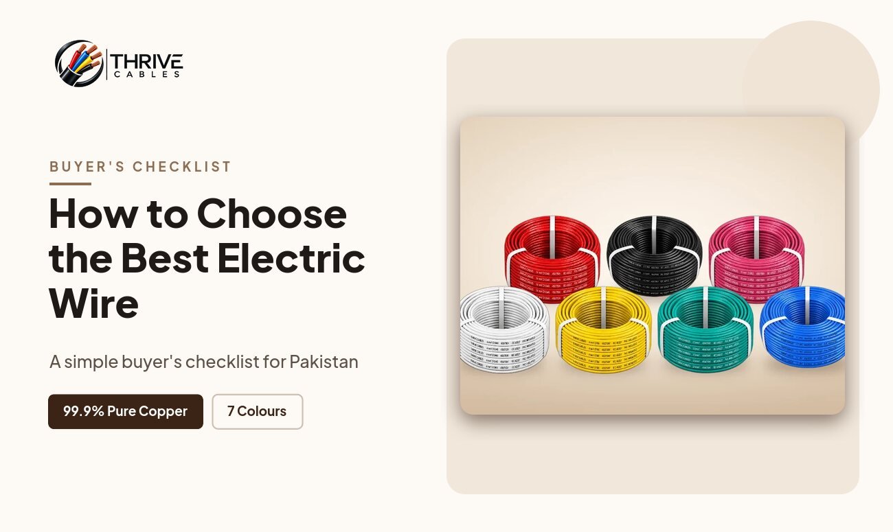 How to choose the best electric wire in Pakistan buyer checklist - Thrive Cables