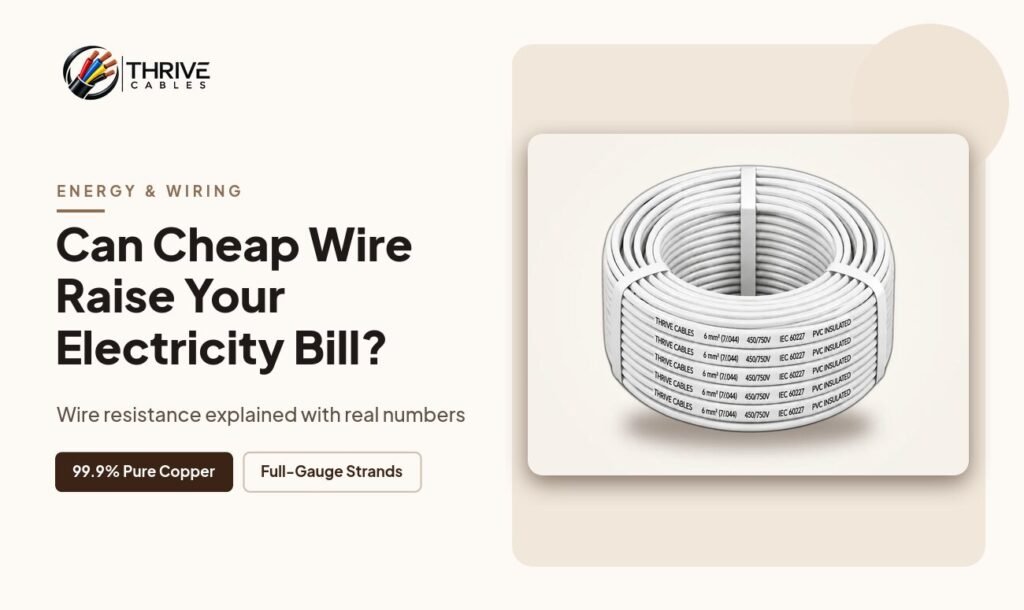 Can cheap wire raise your electricity bill, wire resistance explained - Thrive Cables