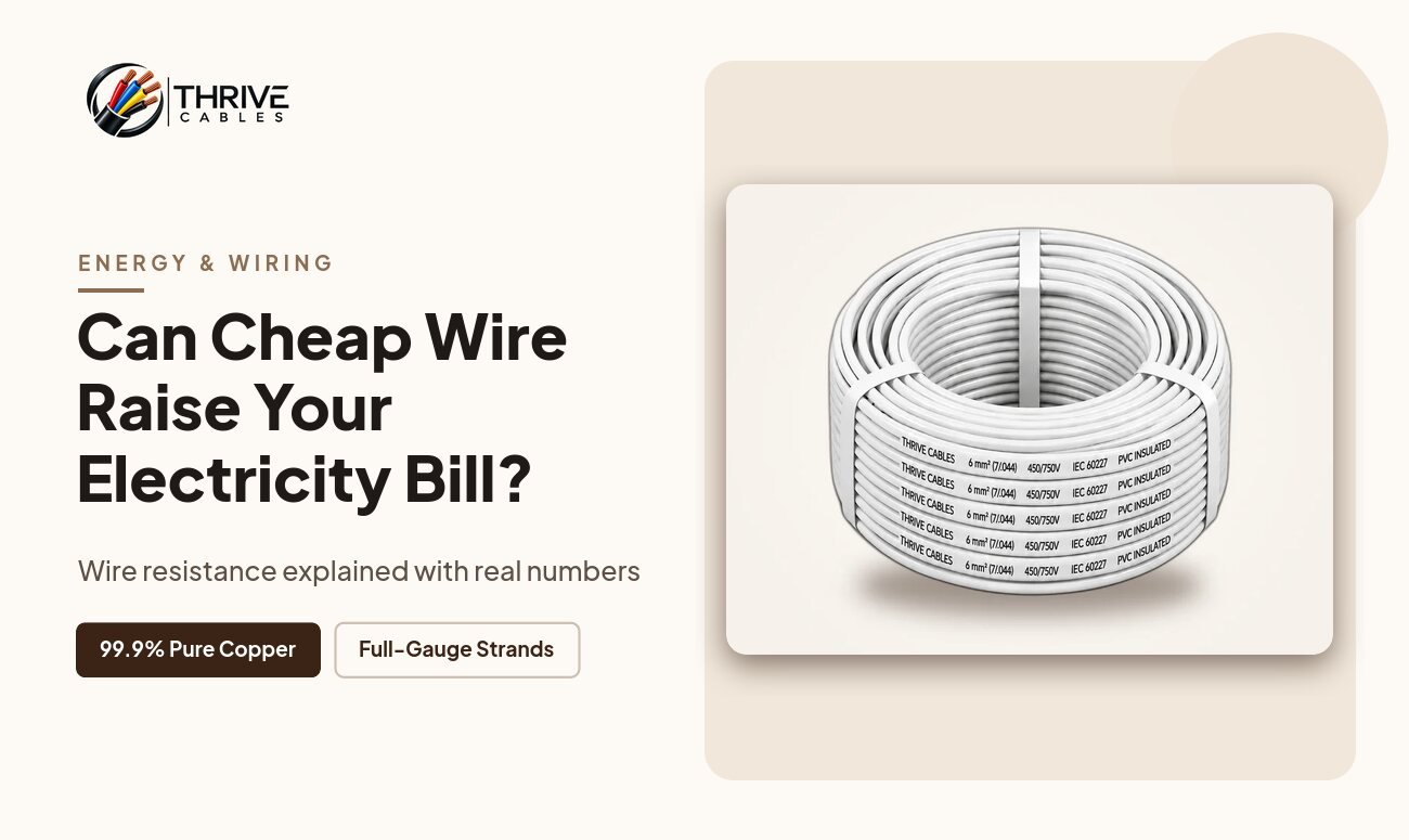 Can cheap wire raise your electricity bill, wire resistance explained - Thrive Cables