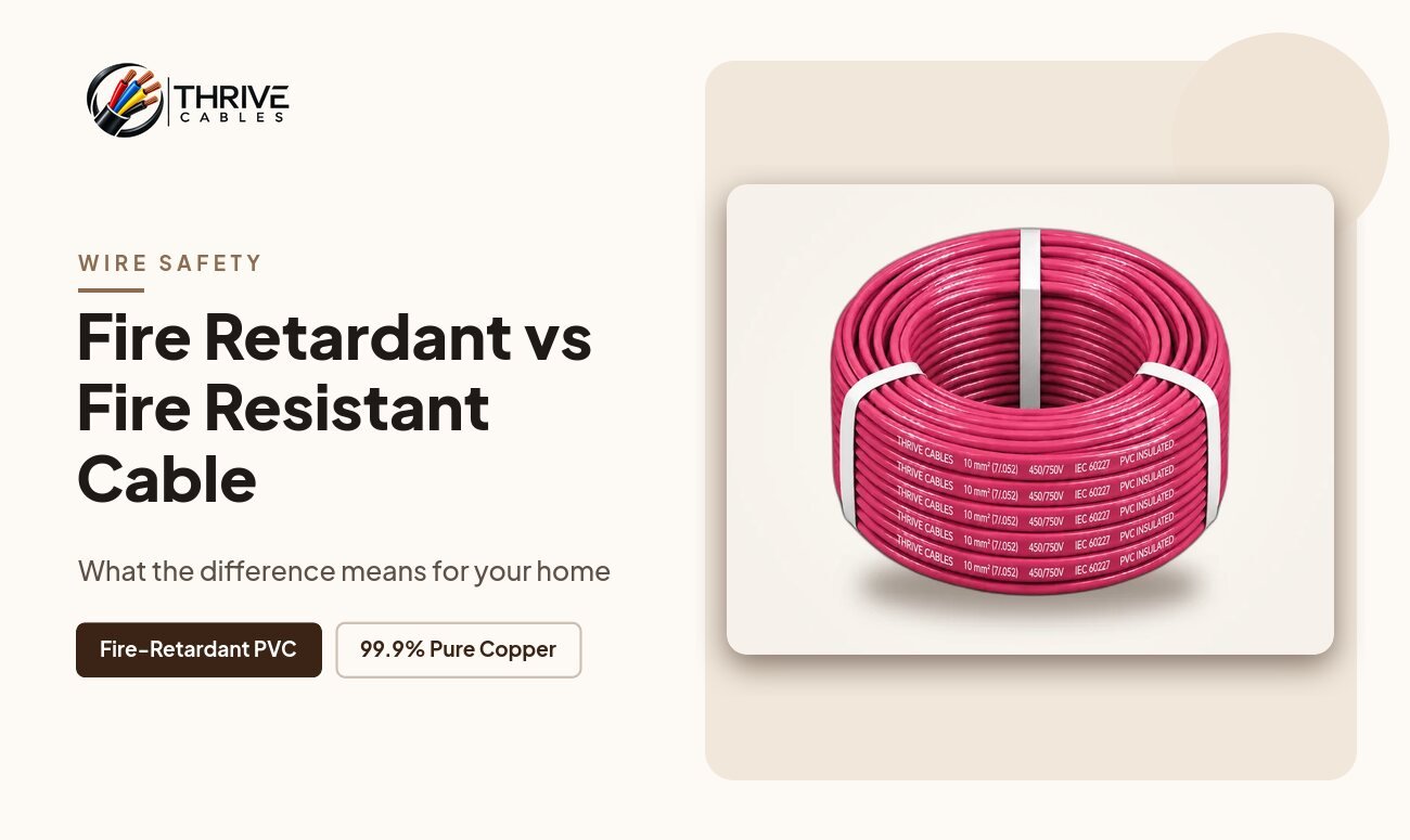 Fire retardant vs fire resistant cable difference in Pakistan - Thrive Cables