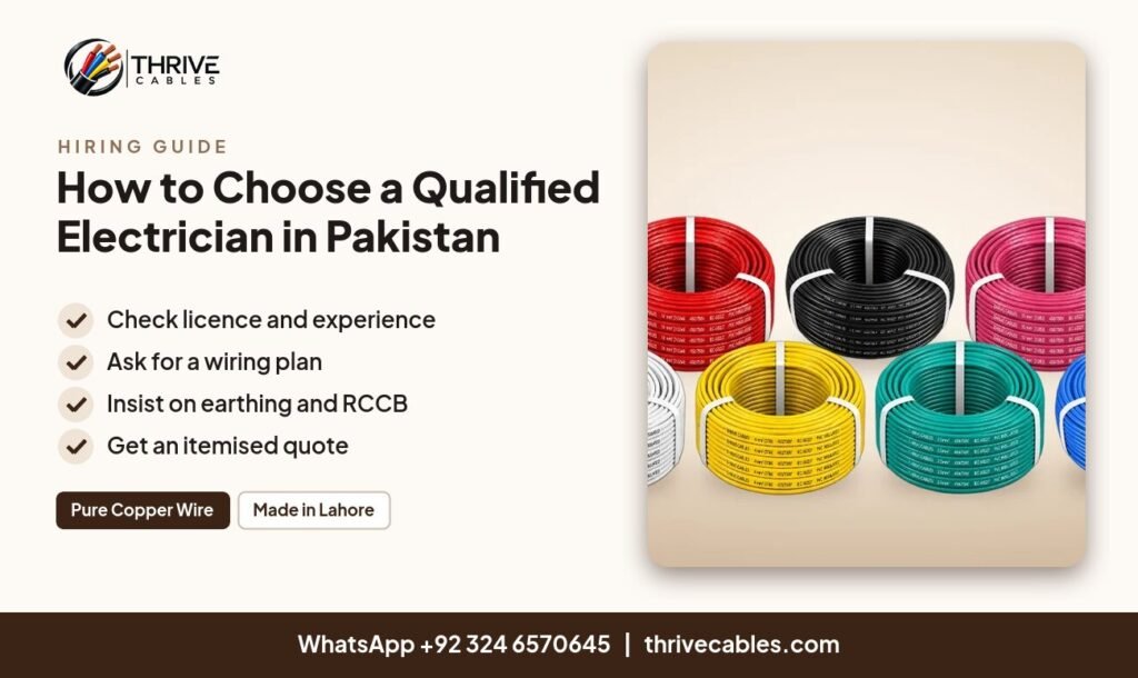 How to choose a qualified electrician in Pakistan - Thrive Cables