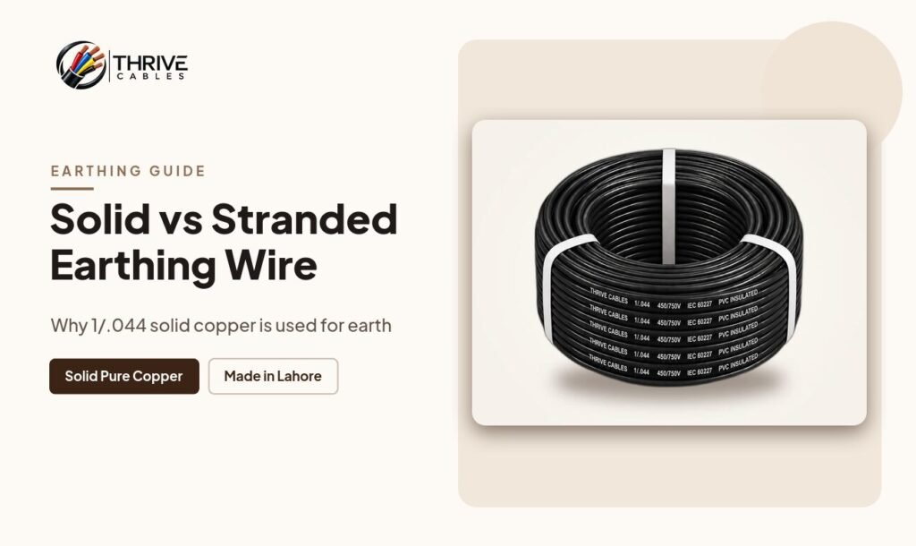 Solid vs stranded earthing wire 1/.044 solid copper in Pakistan - Thrive Cables
