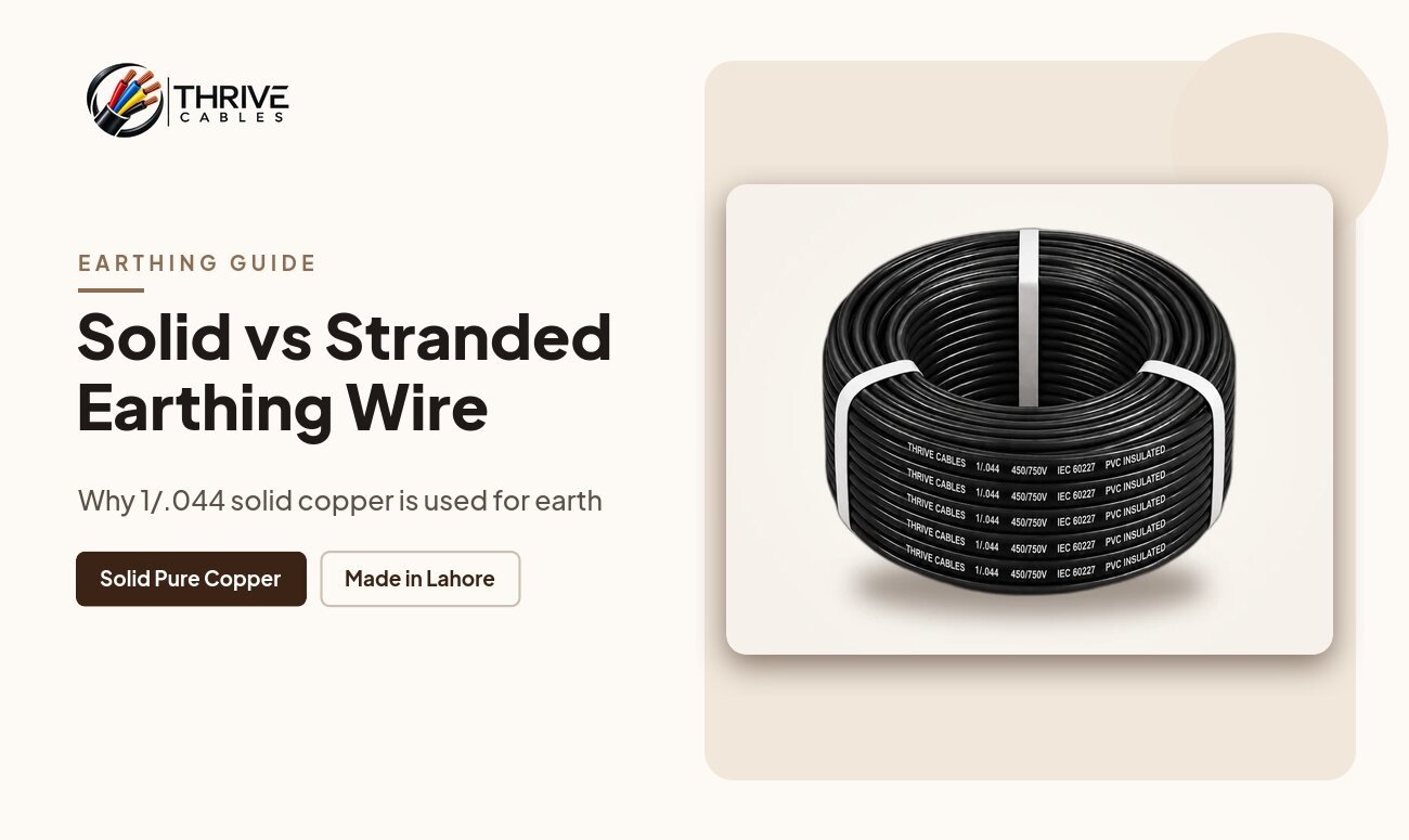 Solid vs stranded earthing wire 1/.044 solid copper in Pakistan - Thrive Cables