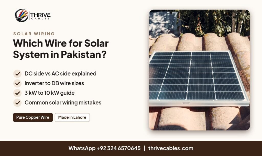 Which wire for solar system in Pakistan inverter to DB - Thrive Cables