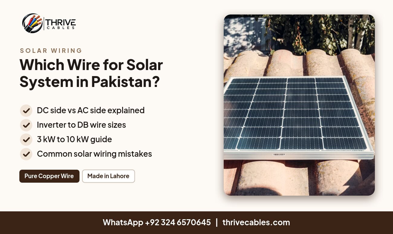 Which wire for solar system in Pakistan inverter to DB - Thrive Cables
