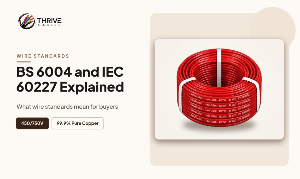 BS 6004 and IEC 60227 wire standards explained for buyers in Pakistan - Thrive Cables